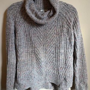 Madewell Colorfleck Ribbed Turtleneck Sweater